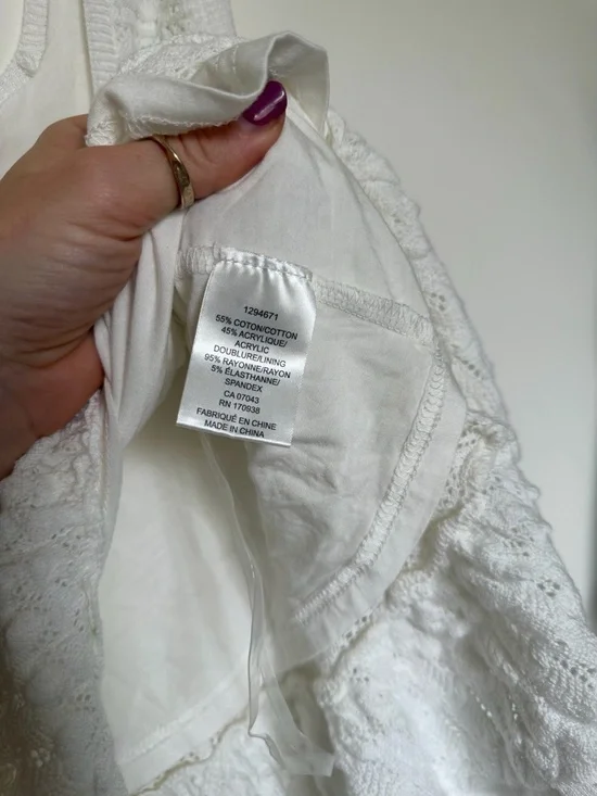 Joie White Knit Peplum Tank - Picture 3 of 3